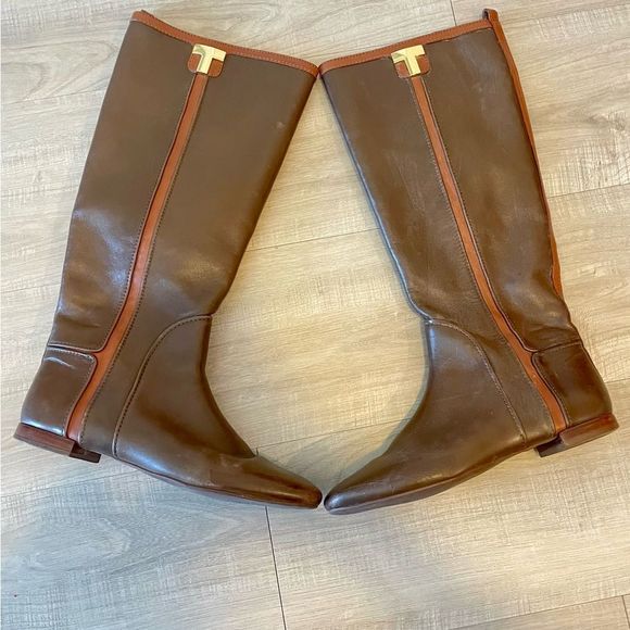 Tory Burch Shoes - TORY BURCH Knee High T Leather Boots sz. 7 Miller Equestrian